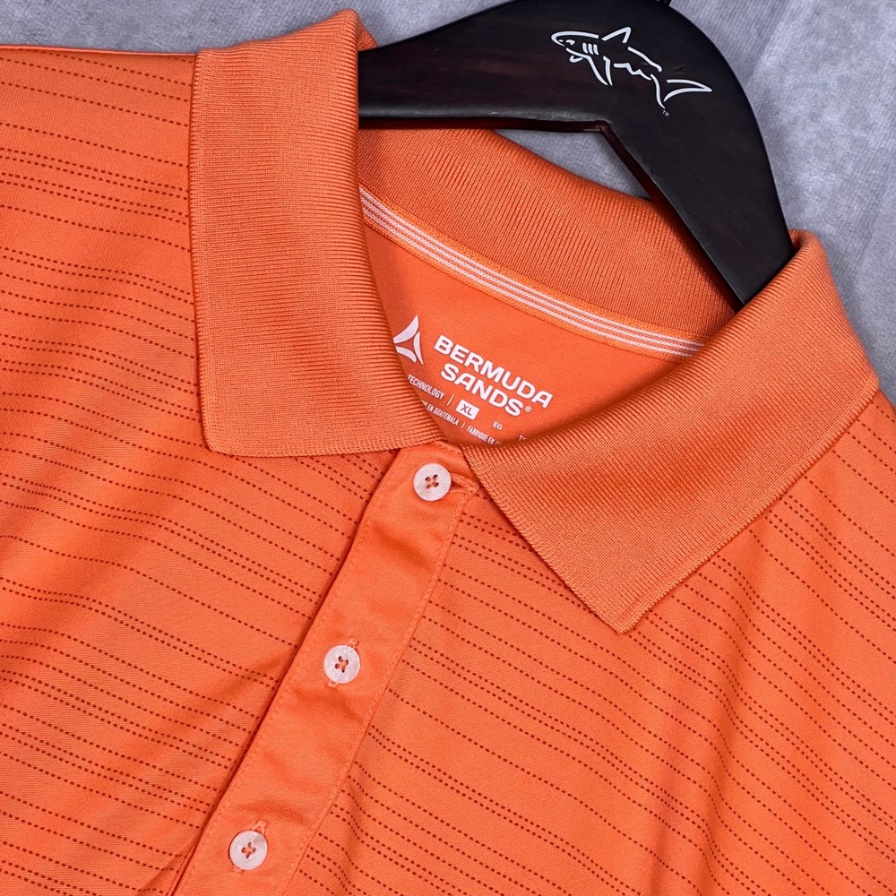 Bermuda Sands Polo Shirt Mens XL Orange/Coral WickAway Technology  Performance